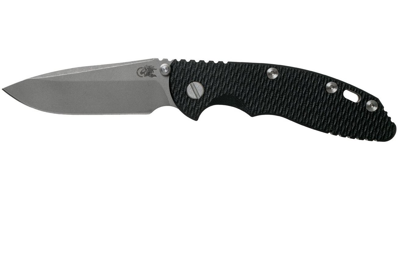 Rick Hinderer XM18 3,5” Non-Flipper Spearpoint Working Finish, Black G10
