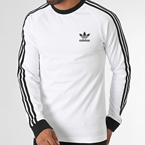 Tee Shirt Manches Longues A Bandes 3 Stripes IA4879 Blanc
