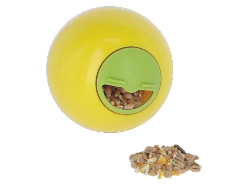 Kerbl Snackball für Hühner, ø 7.5 cm, Gelb Spielzeug für Hühner