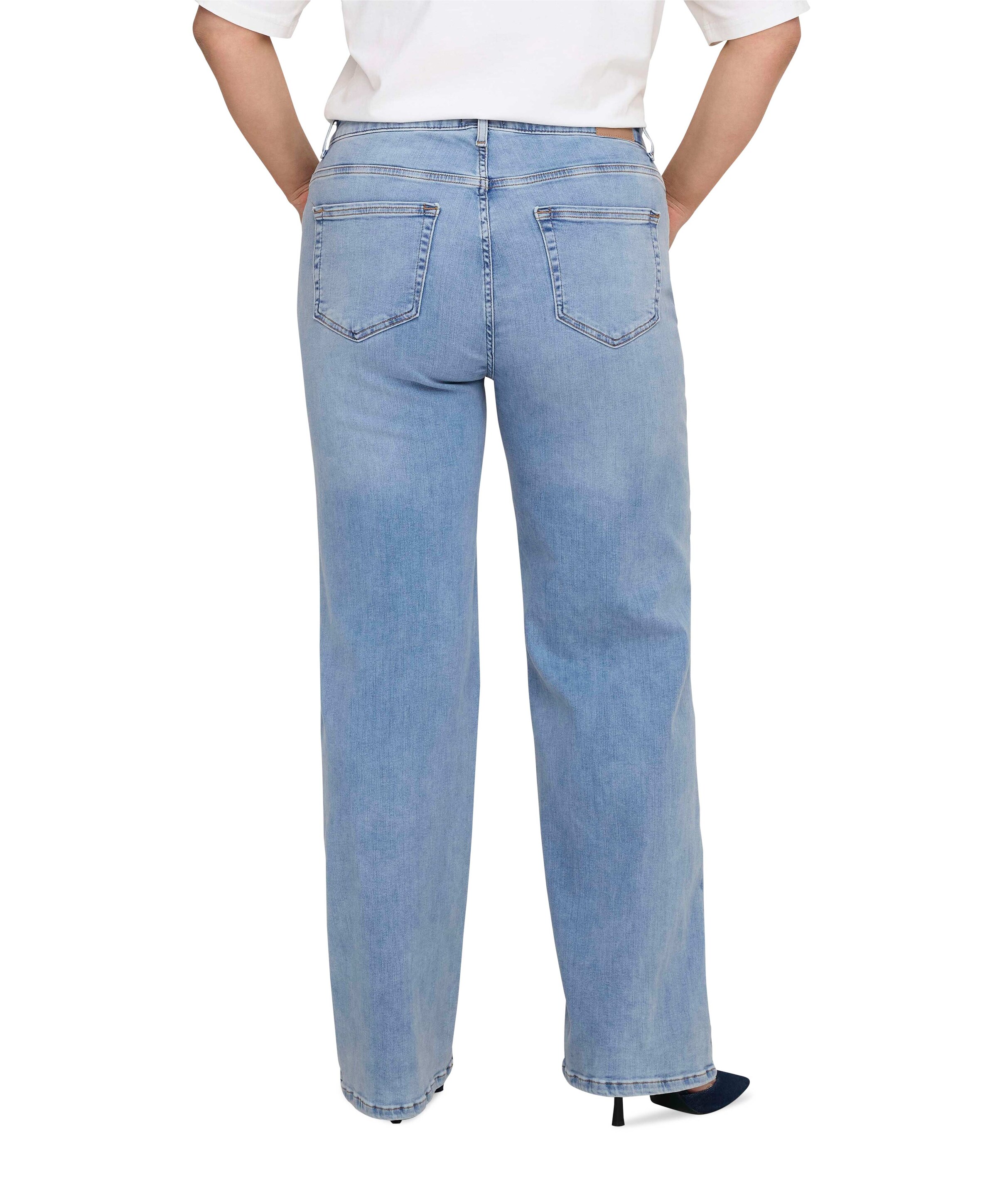 Only Carmakoma CARWILLY HW WIDE DNM TAI006 NOOS dames jeans blauw
