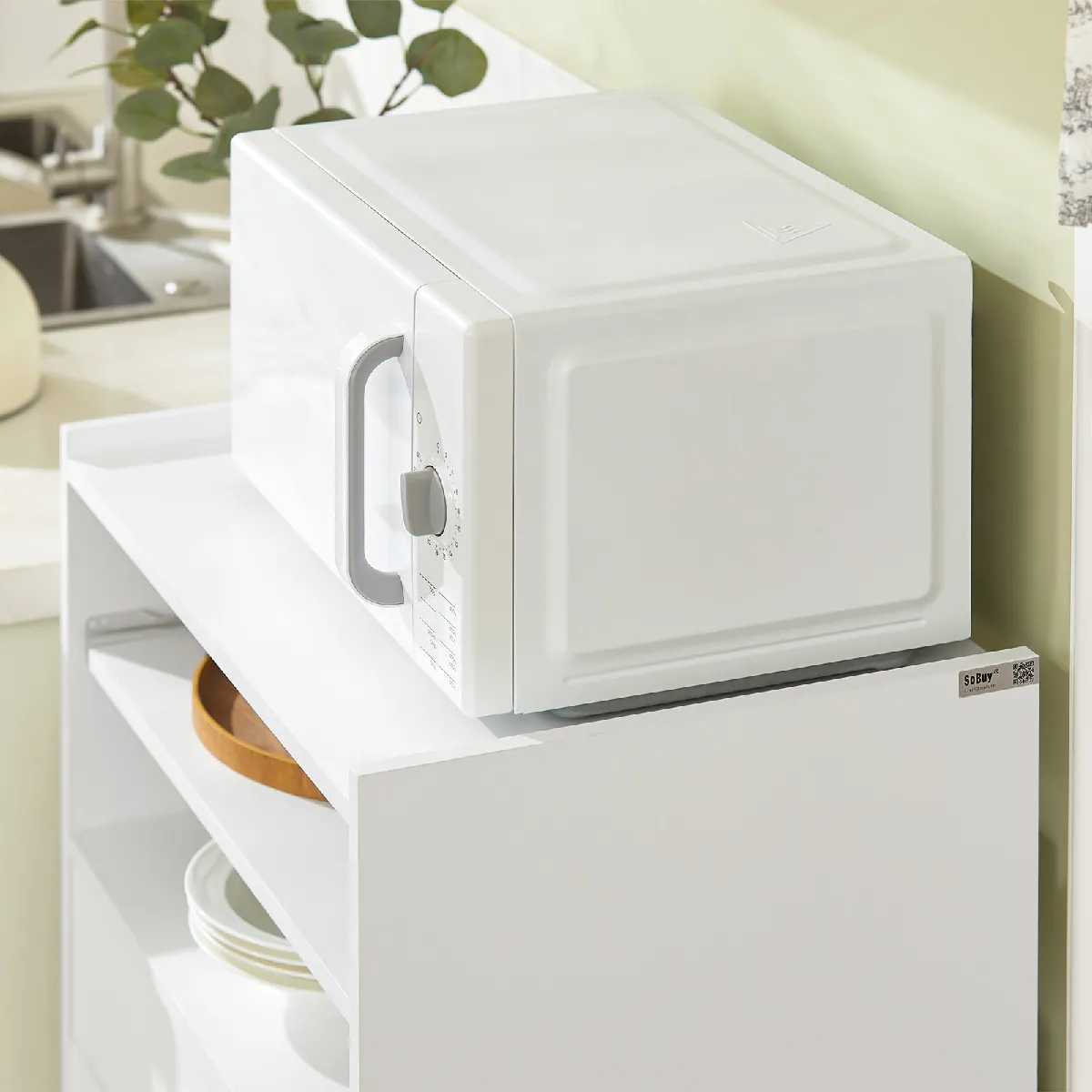 sobuy SoBuy FSB09-W Desserte micro-ondes
