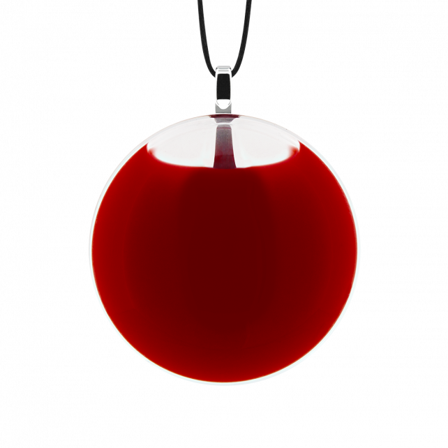 Pendentif en verre soufflé - Galet Mini Milk