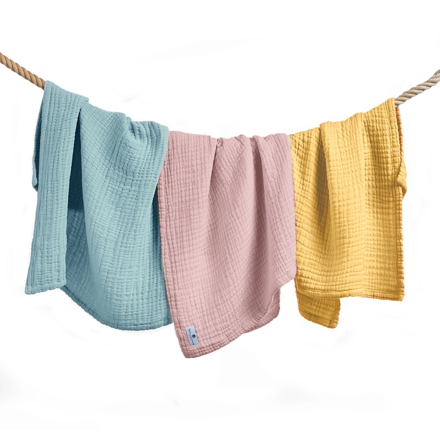 Nordic Coast Company Musselindecke curry gelb 80 x 80 cm