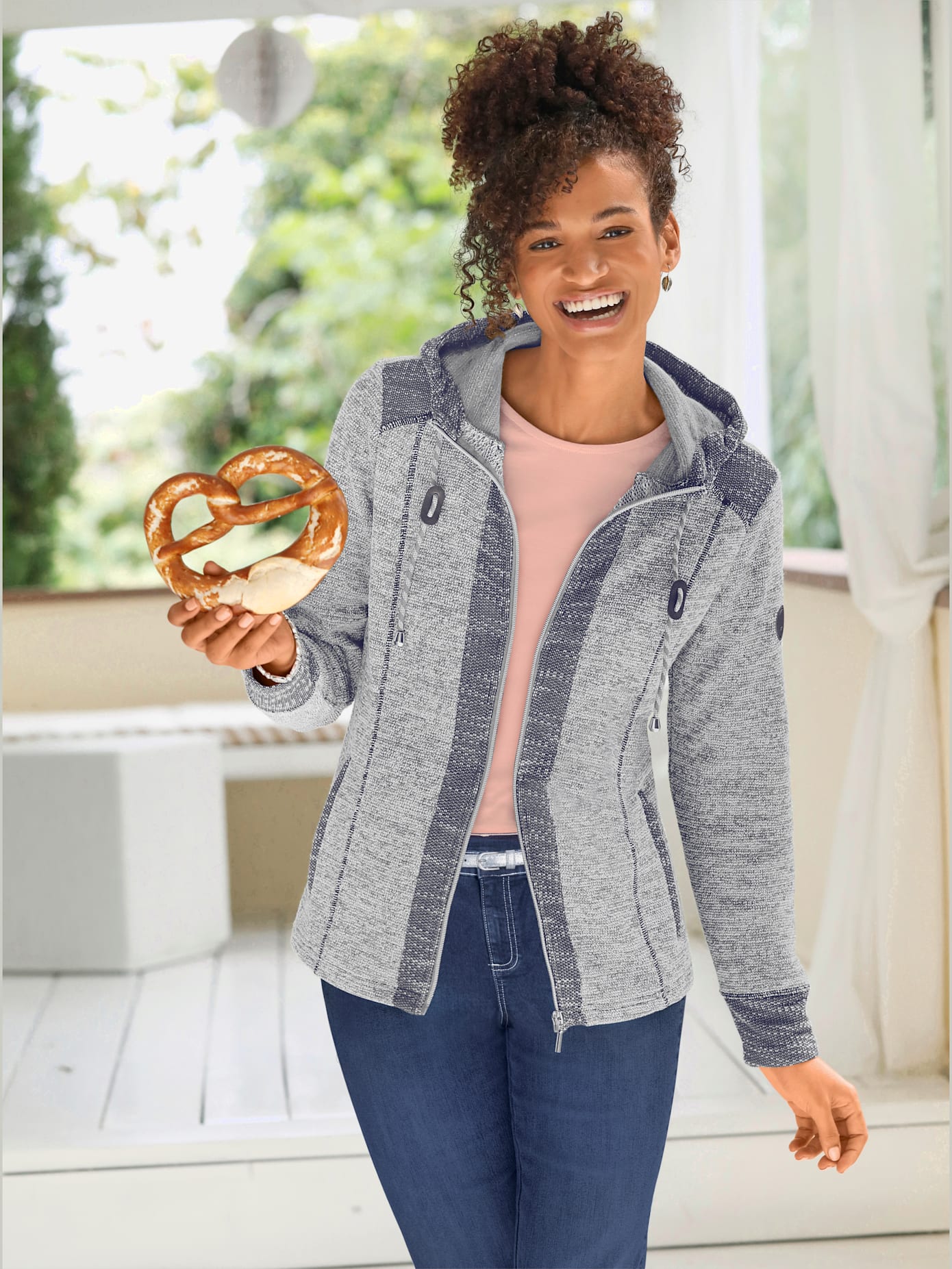 Veste légère tissu structuré de qualité