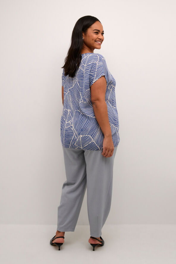 Kaffe Curve KCami Stanley Printed Indigo blue/turtledove leaf