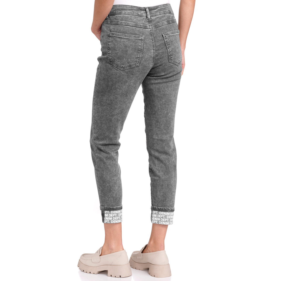 Gina Benotti Damen Hose in Slim-Optik grau