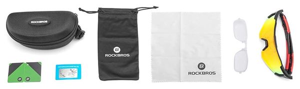 Lunettes de cyclisme polarisées Rockbros 10182 - Rouge