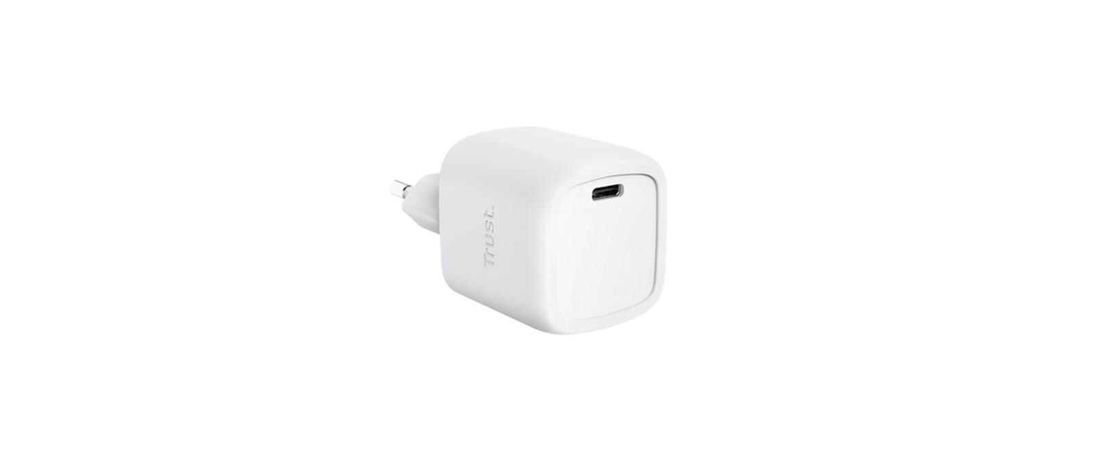 USB-Wandladegerät Maxo USB-C-GaN 30 W WeissKompaktes USB-C-GaN-Ladegerät mit 30 W Power Delivery