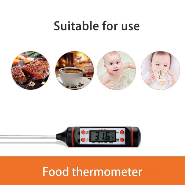 Termometer digital temperaturmåler (sort)