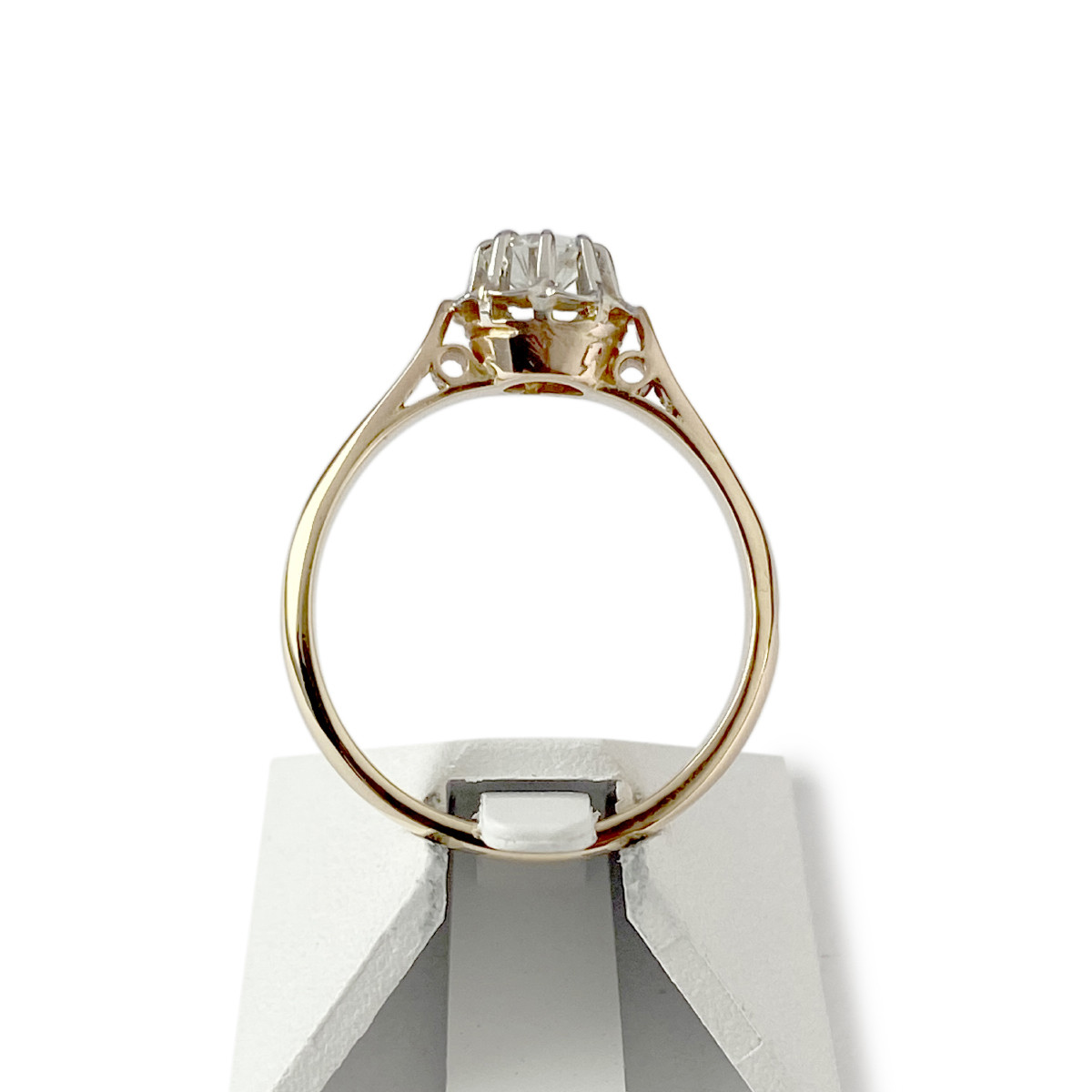 Bague solitaire d'occasion 2 ors 750 diamant 0.40 carat