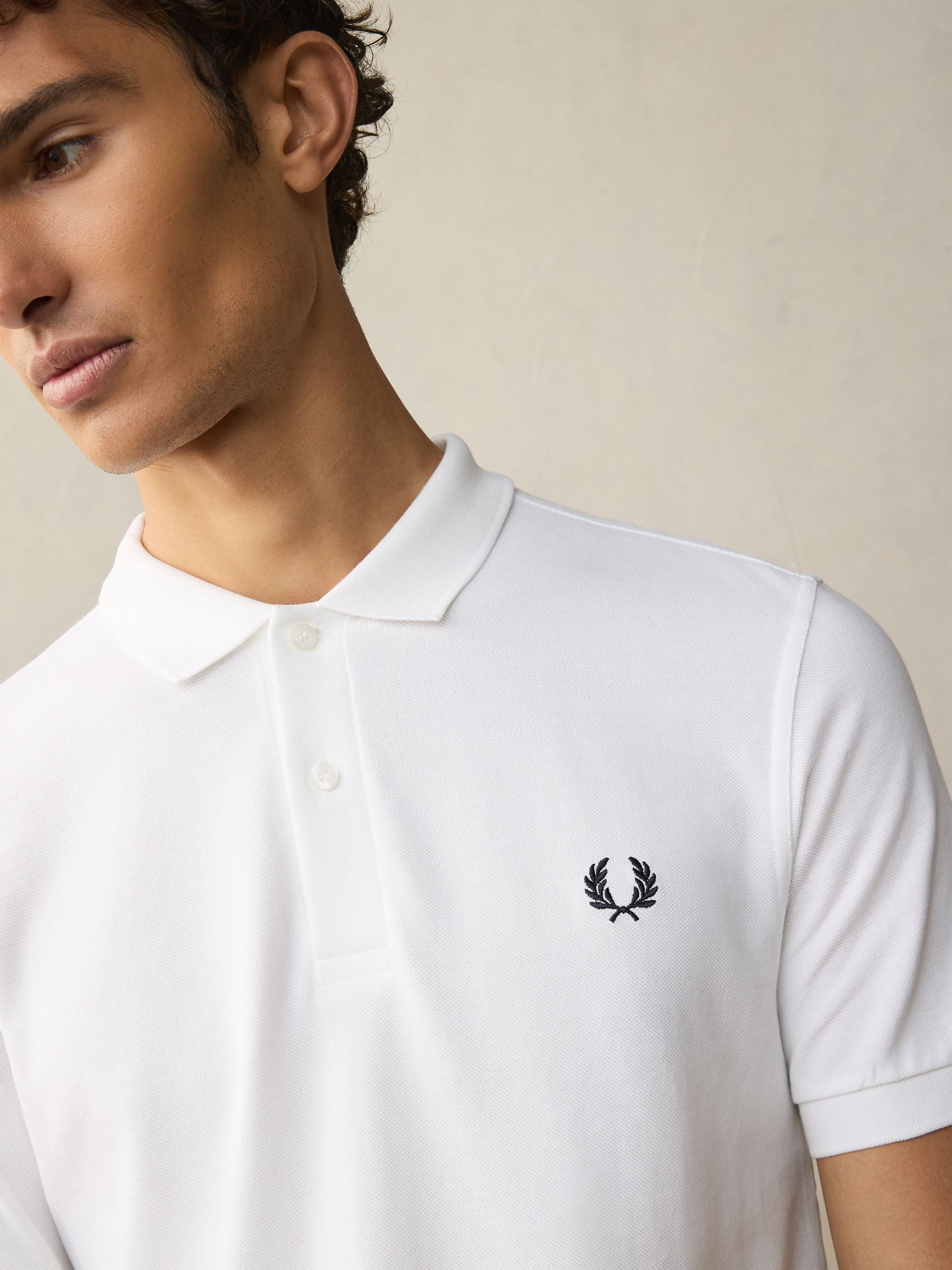 Wit - Fred Perry-poloshirt
