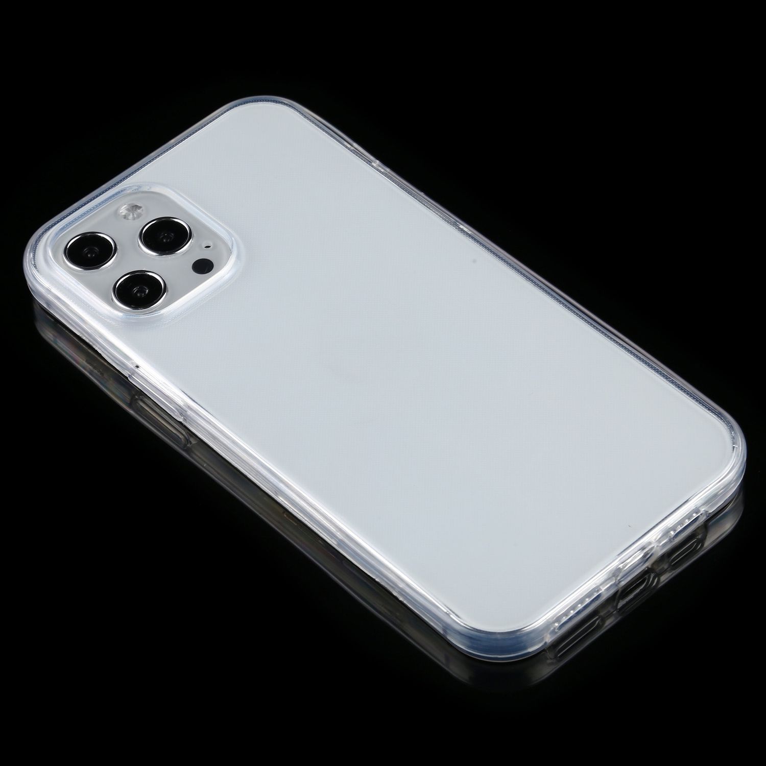 Apple iPhone 12 Pro Max Hülle Case 360 Handy Schutz Cover Full TPU Transparent