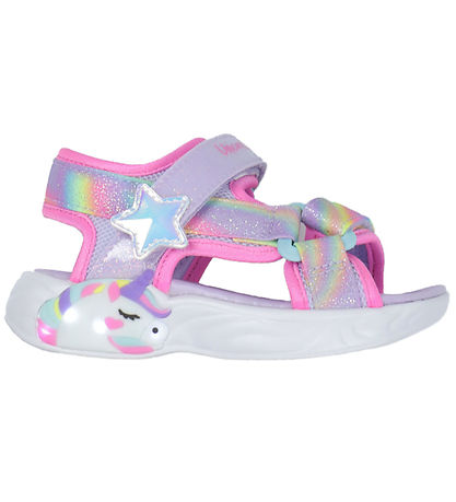 Skechers Sandalen m. Lichter - Dreamy Einhörner - Lavender/Multi
