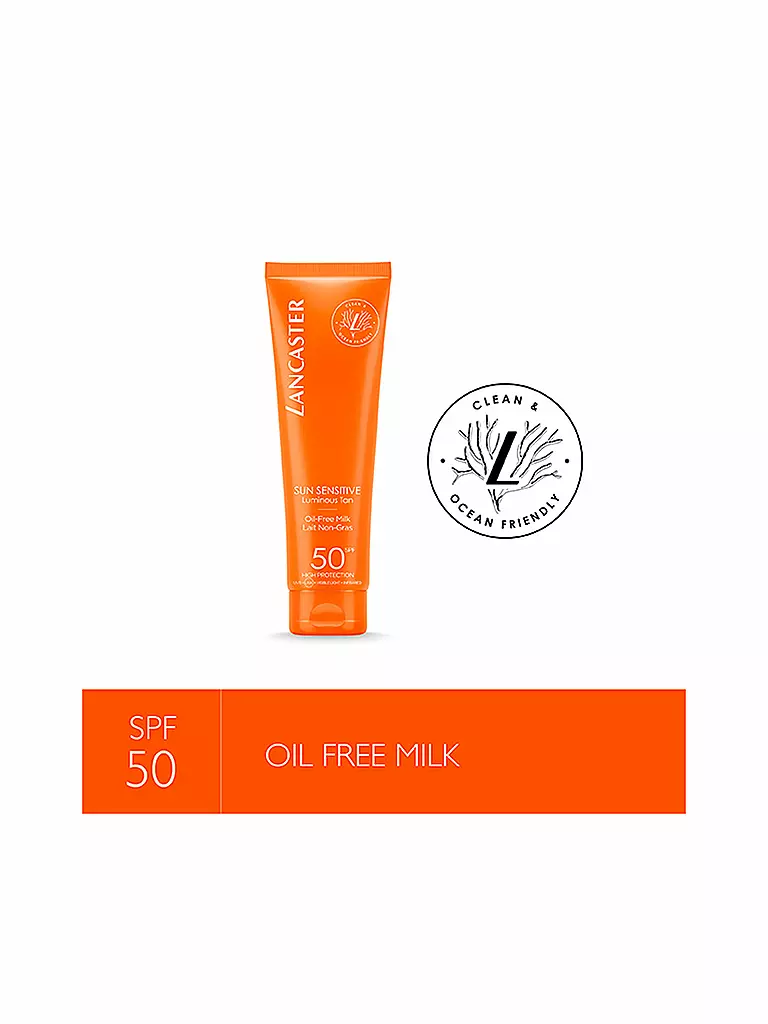 LANCASTER Clean Sun Sensitive Oil Free Body Milk SPF 50 150ml keine Farbe
