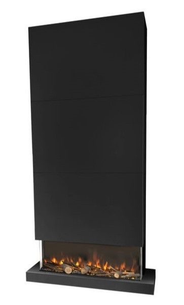 Elektrische Levico 90 3D LED haard zwart Disegno B114 x D32 x H218 cm