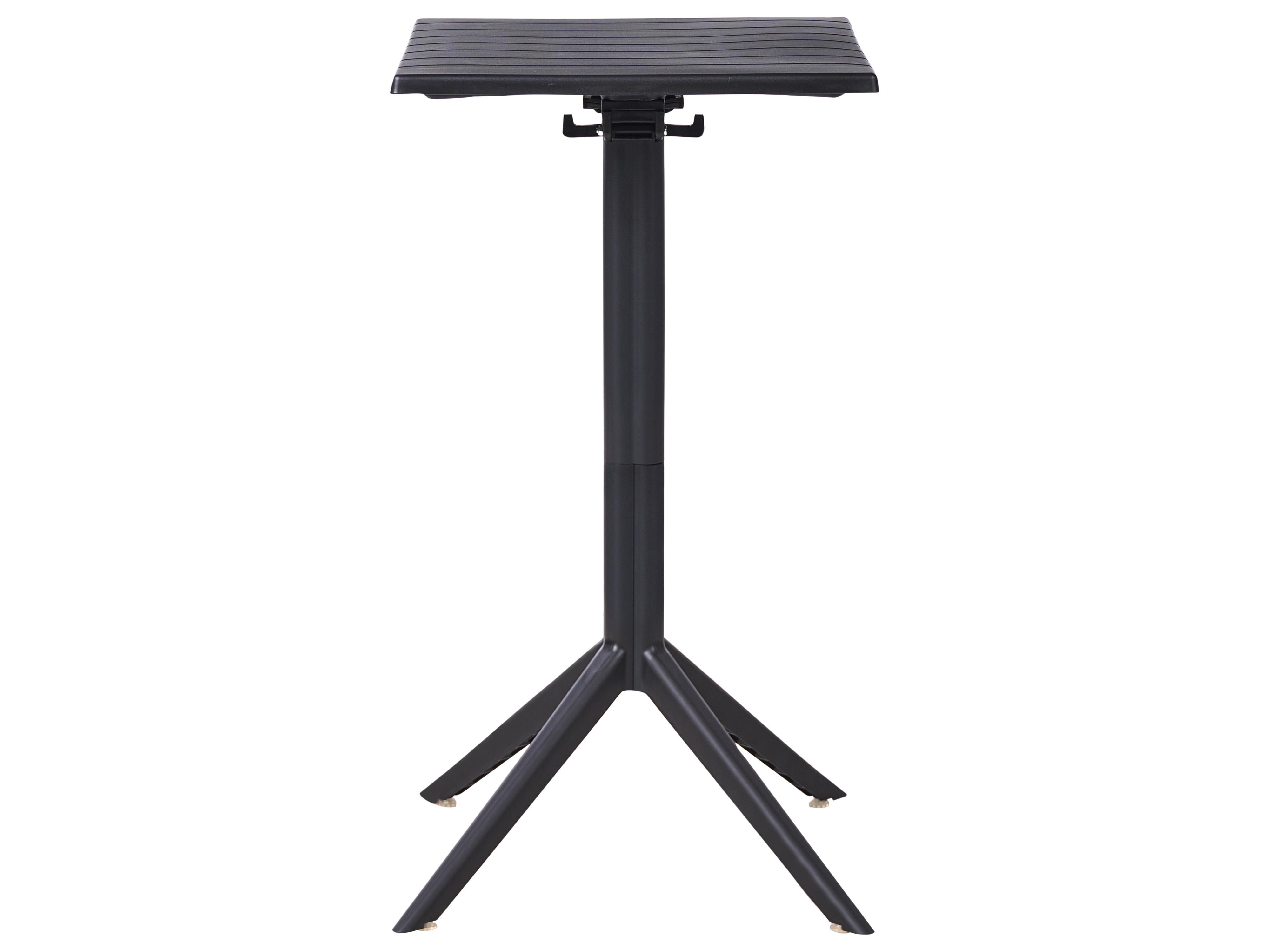 Tuin bartafel LEMNOS 60 cm 60 cm Zwart