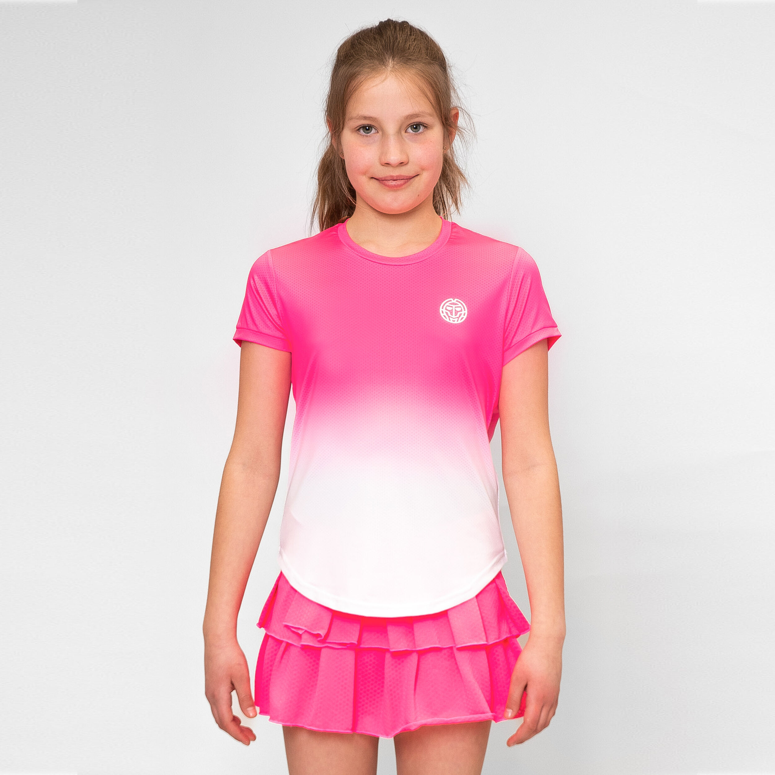BIDI BADU Crew Gradiant T-shirt Filles - Pink , Blanc