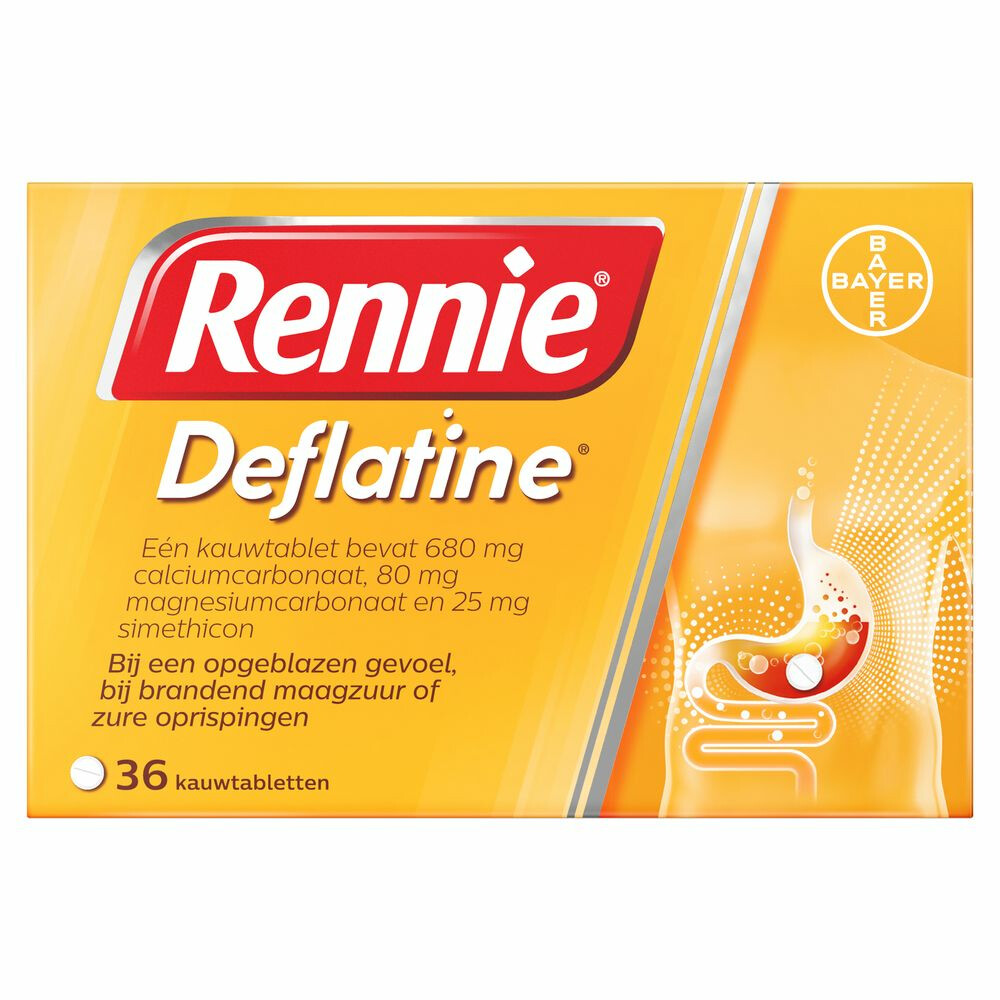Rennie Deflatine 36 tabletten