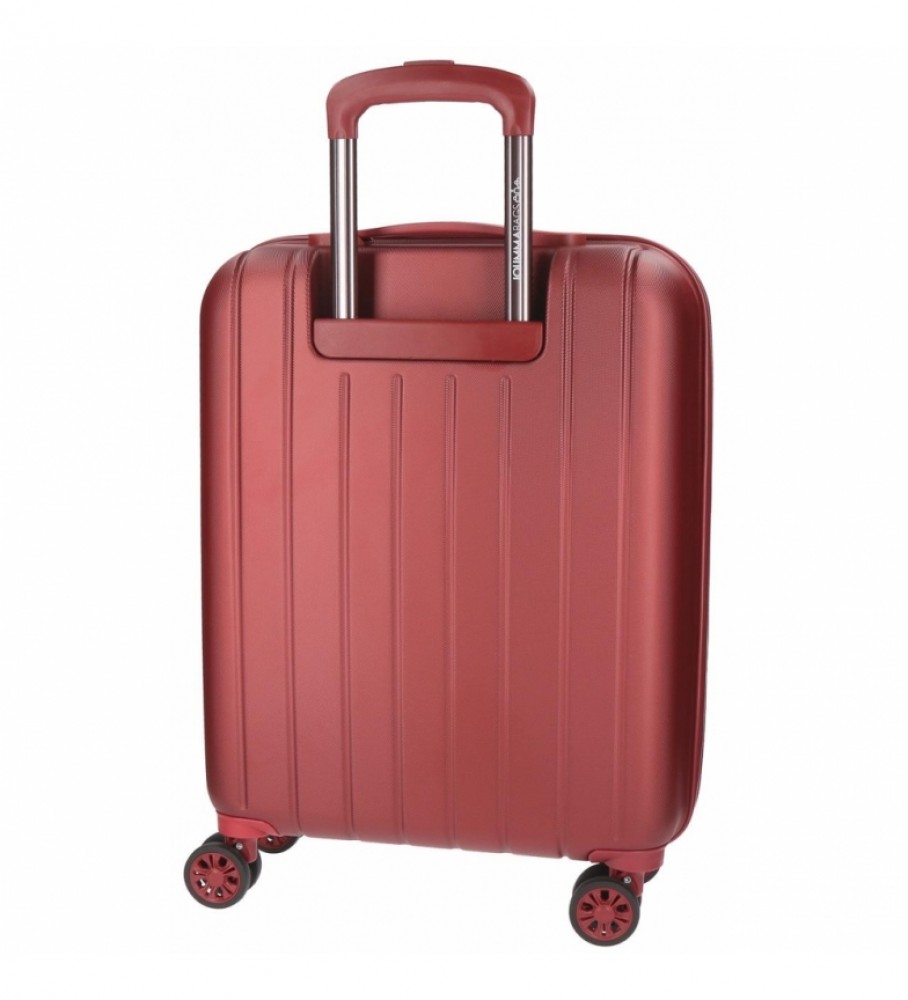 Mala de cabine rígida extensível Movom Movom Wood Red - 55x38,8x20cm -