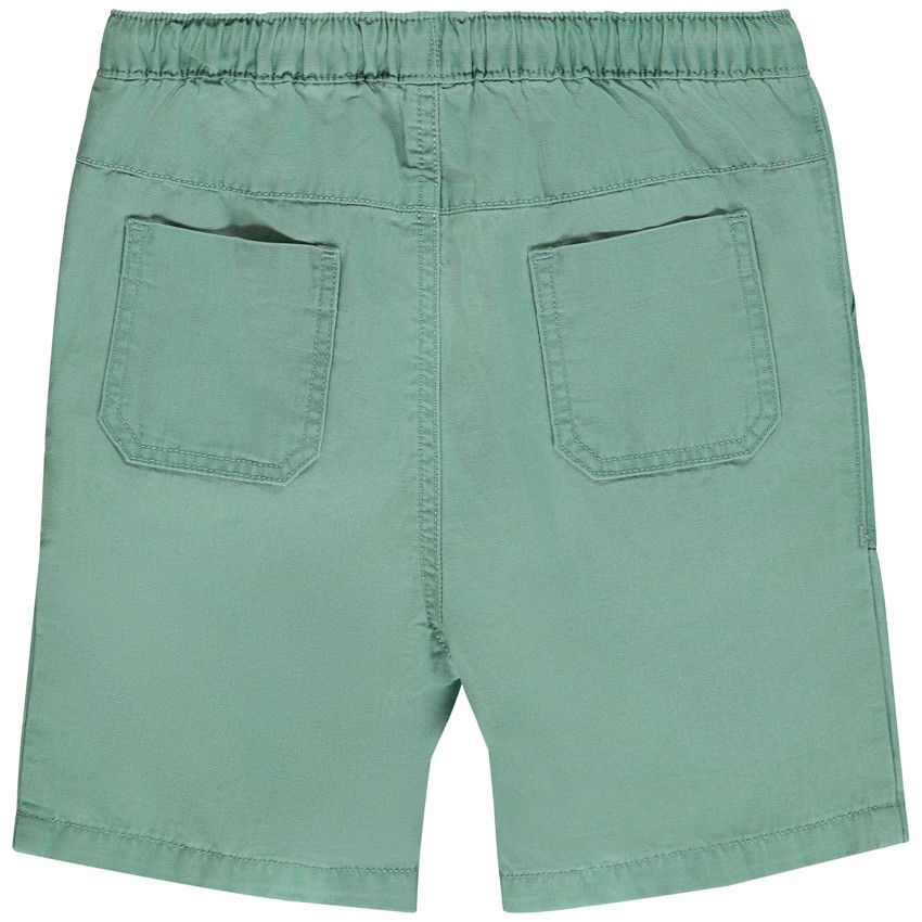 Bermuda uni en toile pour bébé garçon - Vert