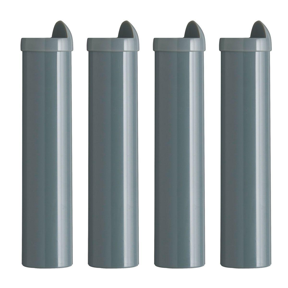 JEU DE 4 PIEDS N.4 METAL GRIS POUR CADRES H22