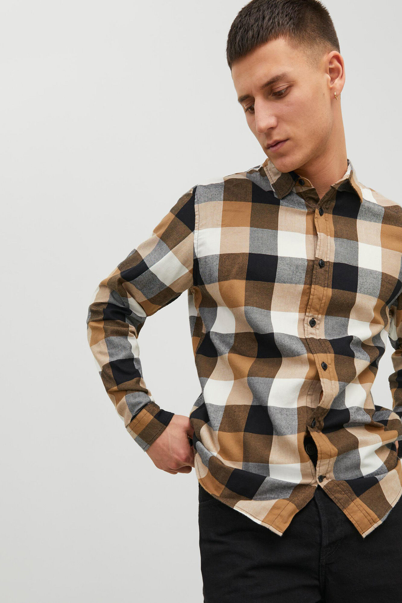 Camisa xadrez de sarja