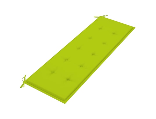 VIDAXL - Galette de chaise Coussin de banc de jardin vert vif 150x50x4 cm tissu