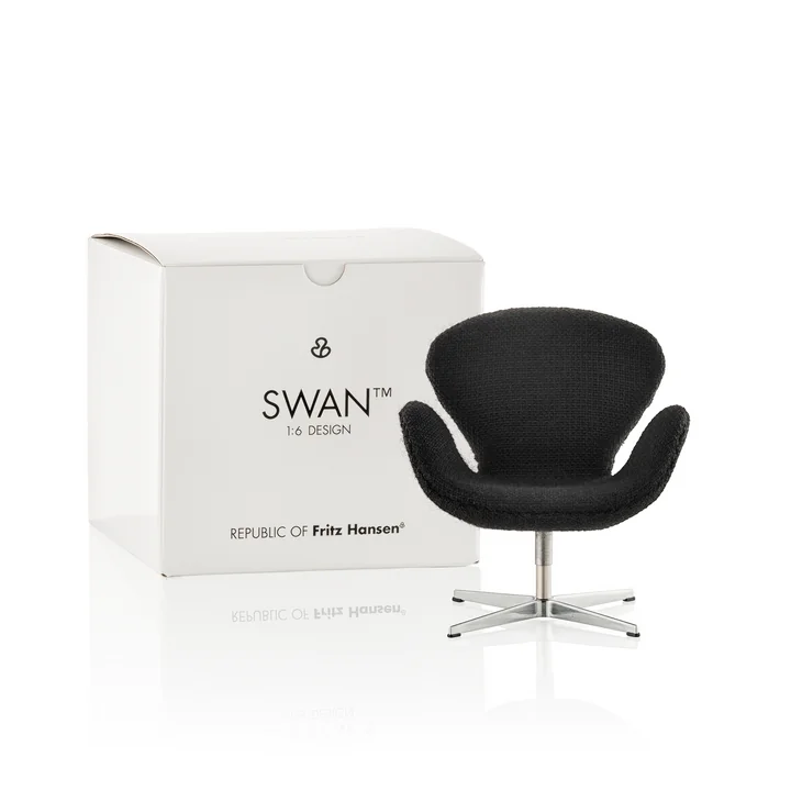 Fritz Hansen - Miniatur Schwan Sessel, rot