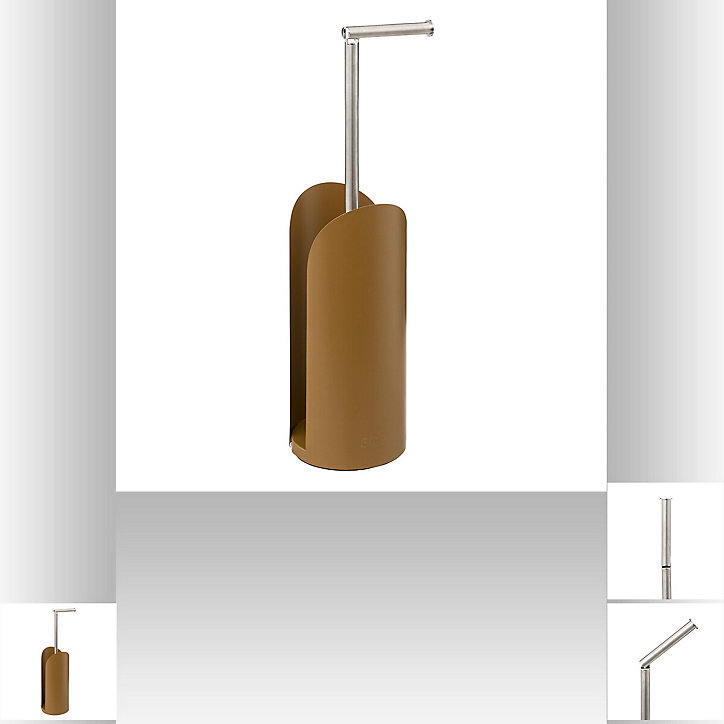 Dérouleur de papier de toilette avec tige, coloris tabac, 5Five