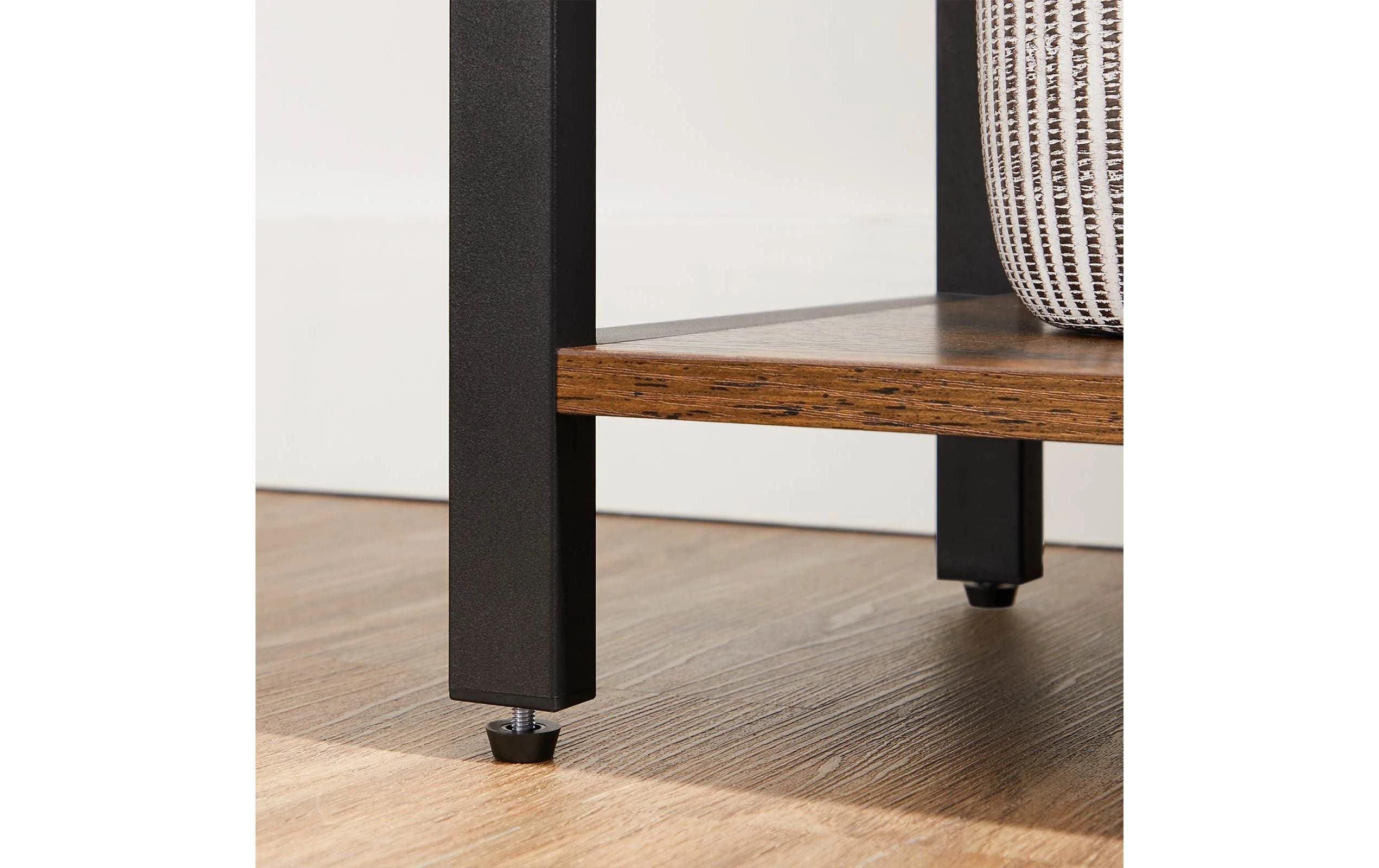 Regal mit 6 Ebenen 66 x 186 cm, Braun/SchwarzBücherregal aus Holz