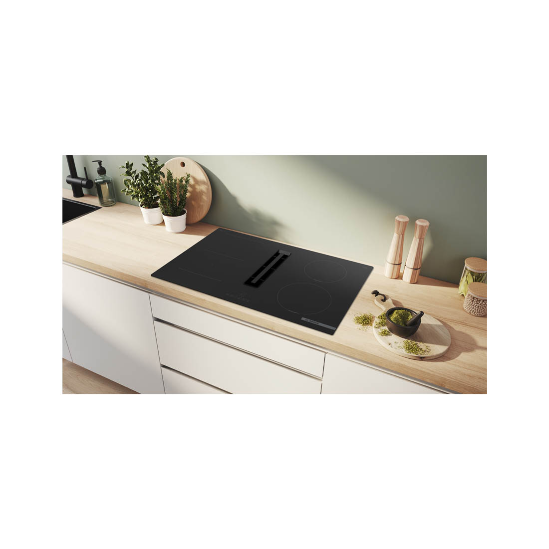 Bosch PVS811B16E Induktionskochfeld Rahmenlos mit integriertem Dunstabzug 80cm