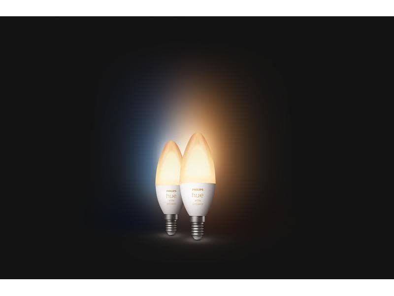 Philips Hue Leuchtmittel White Amb. Doppelpack E14 2 x 320 Per Bluetooth steuerbares Hue E14-Leuchtmittel