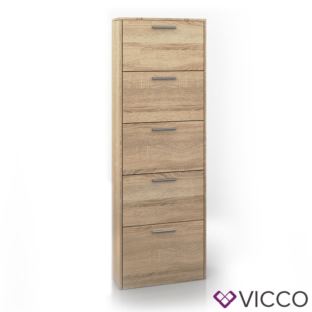 Vicco Schuhschrank Gizmo Schuhkipper Schuhregal Regal 5 Fächer Sonoma