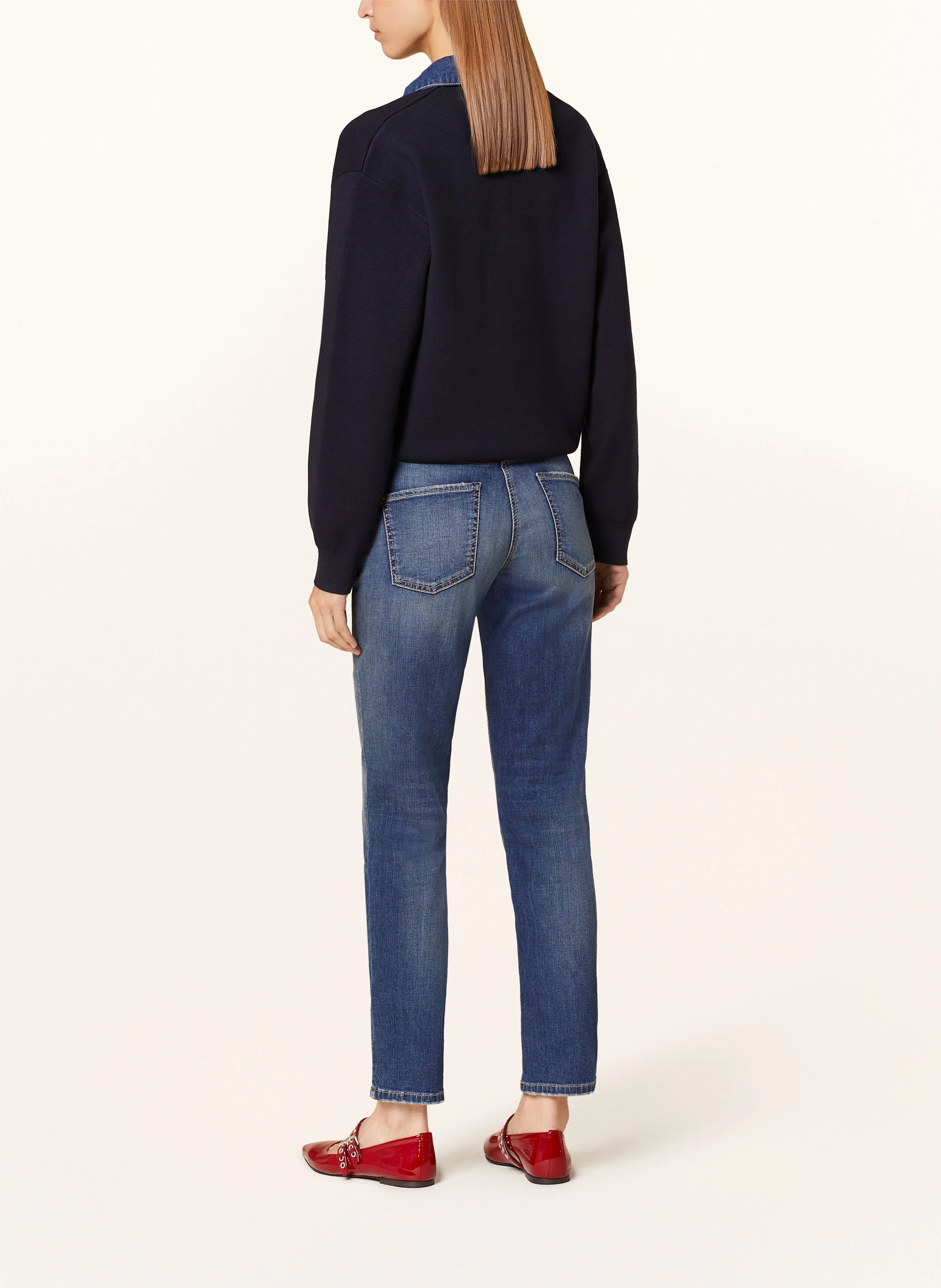 CAMBIO Bootcut Jeans FRANCESCA mit Nieten