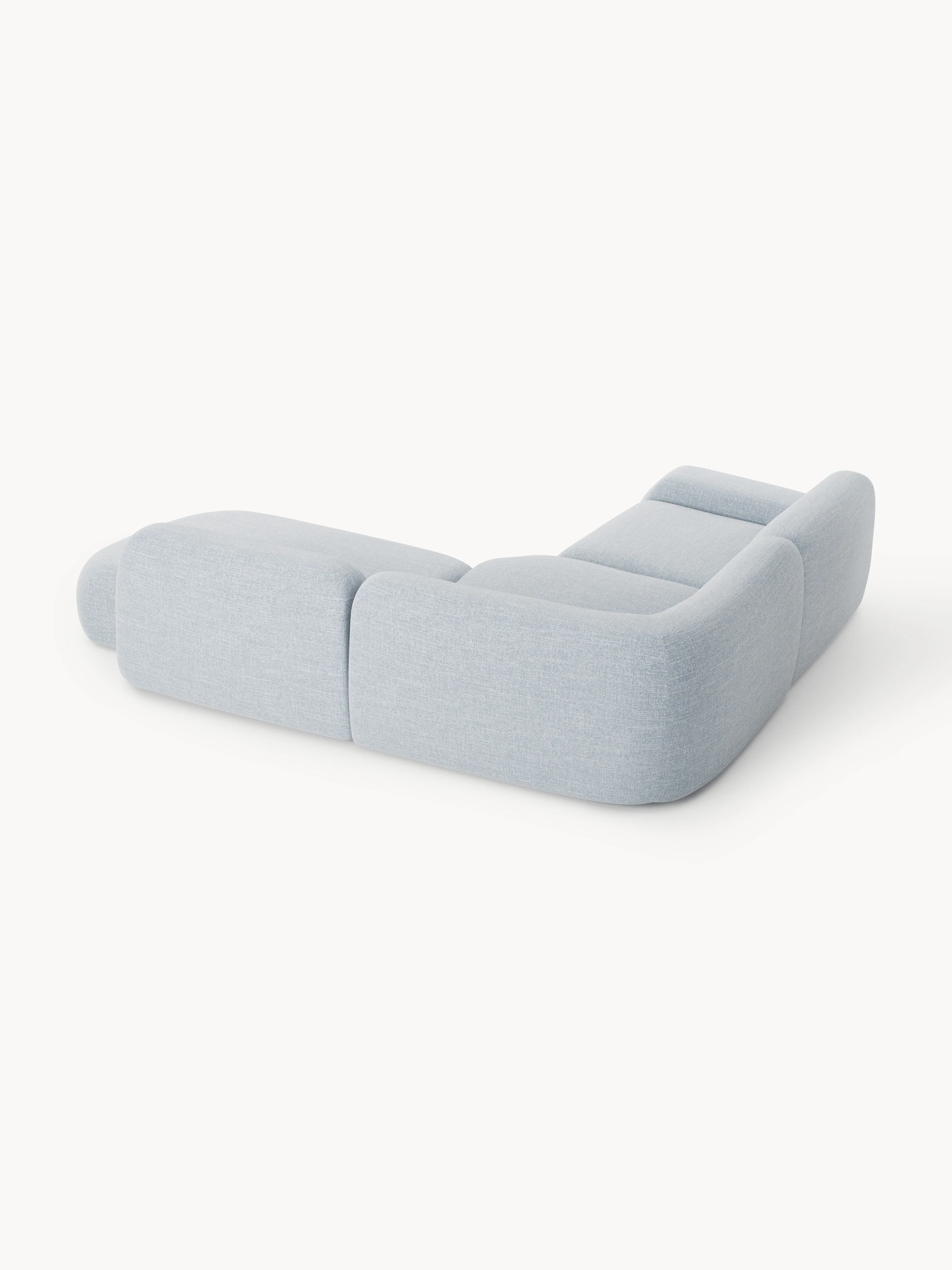 Modulaire bouclé hoekbank Wolke (4-zits) met chaise longue