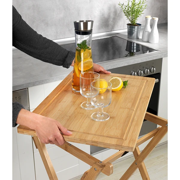 Table pliante avec plateau amovible Lugo en bambou Wenko by Maximex