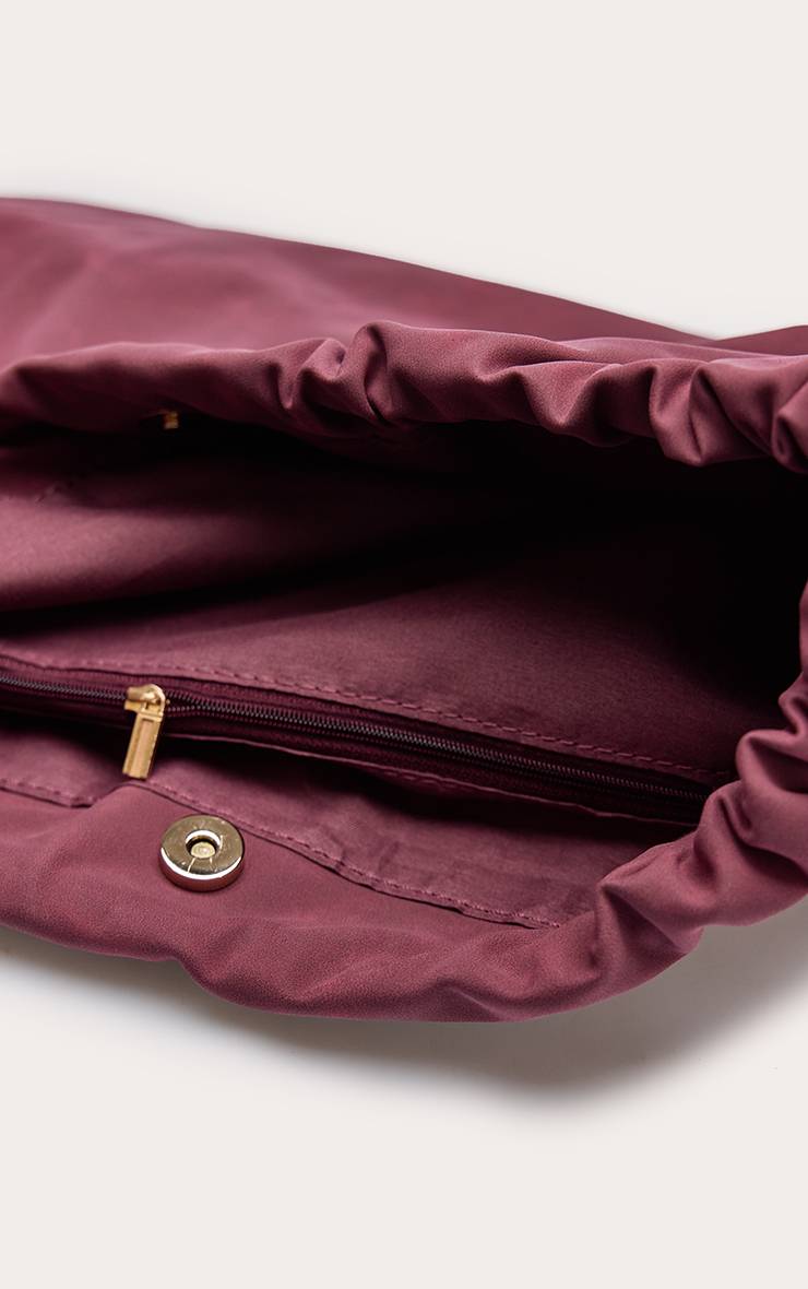 Rouge Bordeaux Sac Pochette Surdimensionné