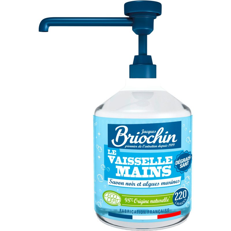 Liquide vaisselle mains Briochin Savon noir & Algues marines – Flacon de 500 ml
