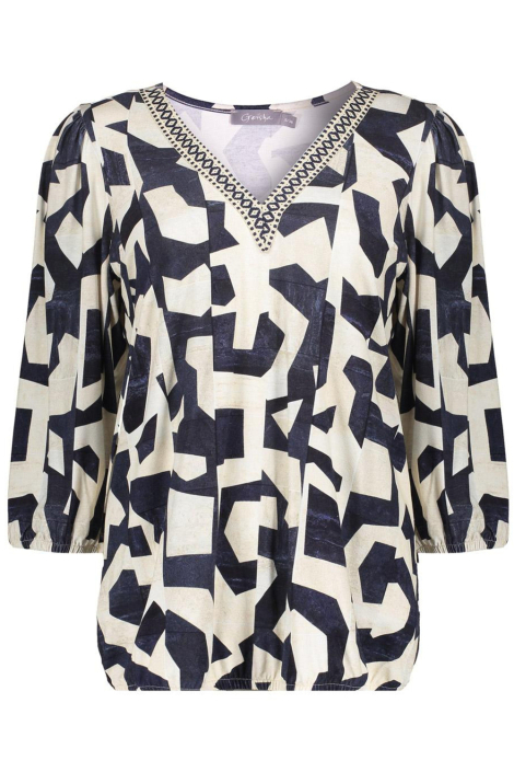 Geisha blauwe dames t-shirt