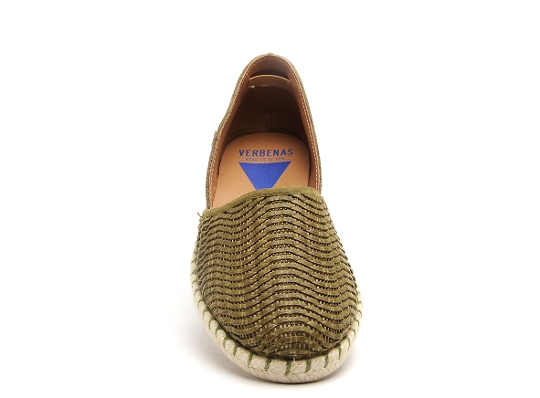 Verbenas ballerines femme carmen tresse kaki