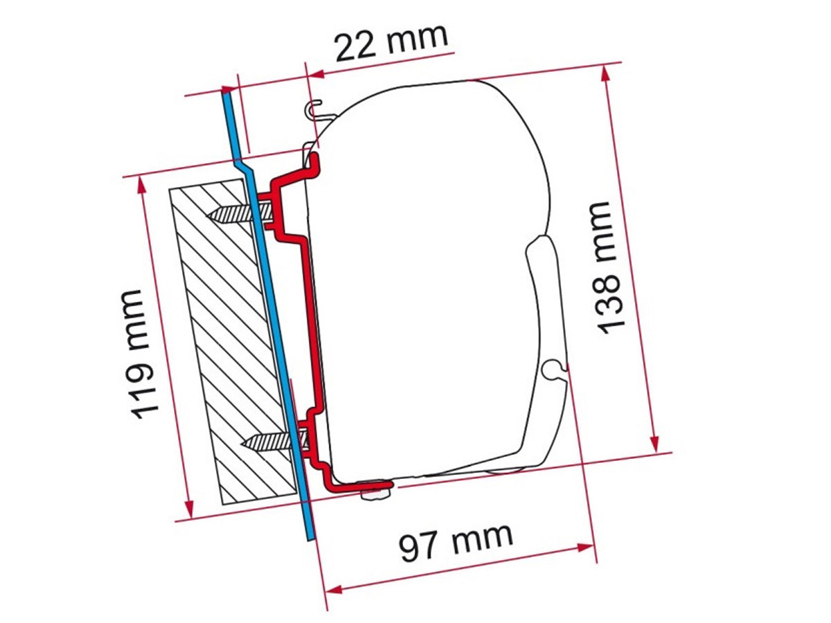 Fiamma F45 adapter Transit High Roof