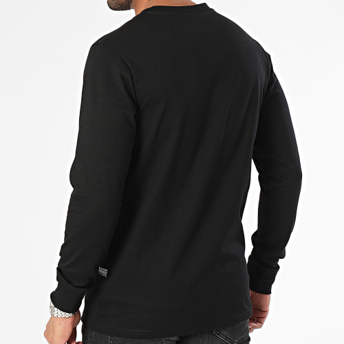 Tee Shirt Manches Longues Old School Chest D23875-C336 Noir
