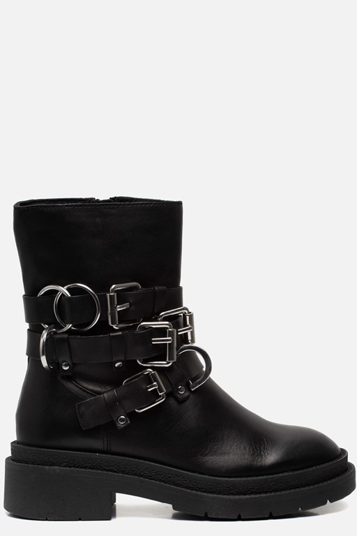 Ann Rocks Biker boots zwart Leer