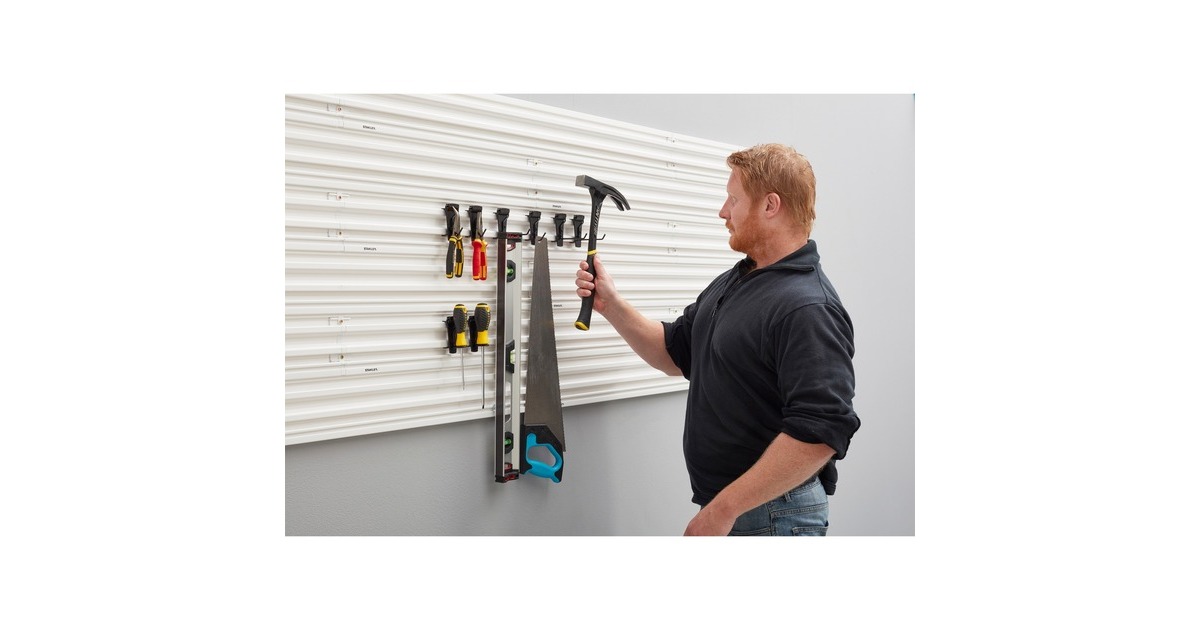 StanleyTrack Wall - Hakenassortiment small, 8 stuks houder  (Zwart)