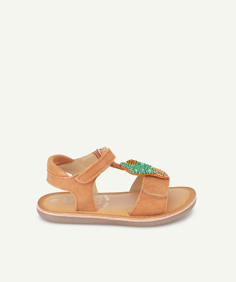 MOD8SANDALES EN CUIR CLOONIMALS ORANGE