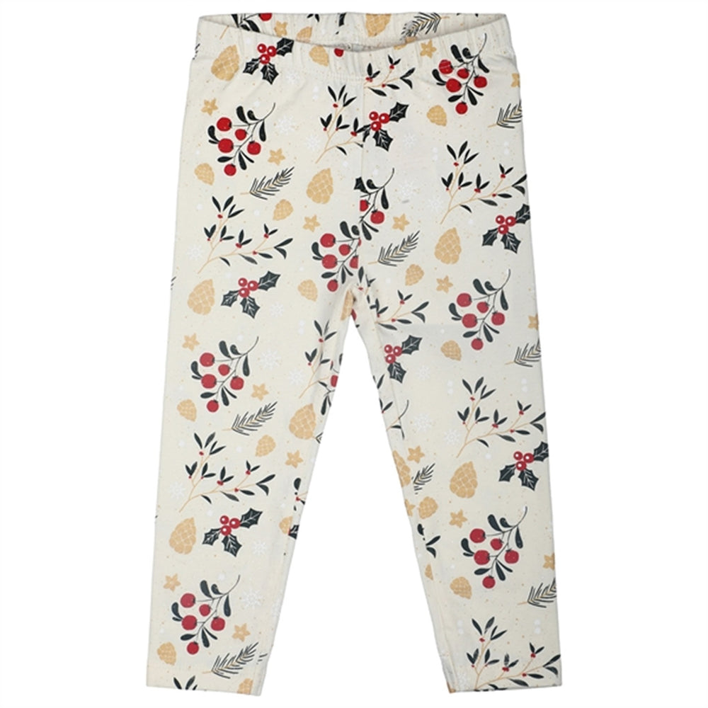 Ecru AOP Holiday Leggings