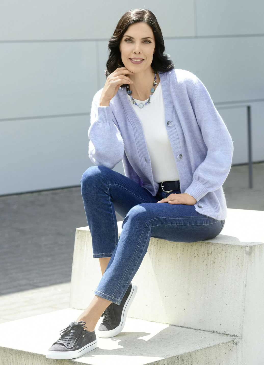 Strickjacke mit flauschig weichem Griff