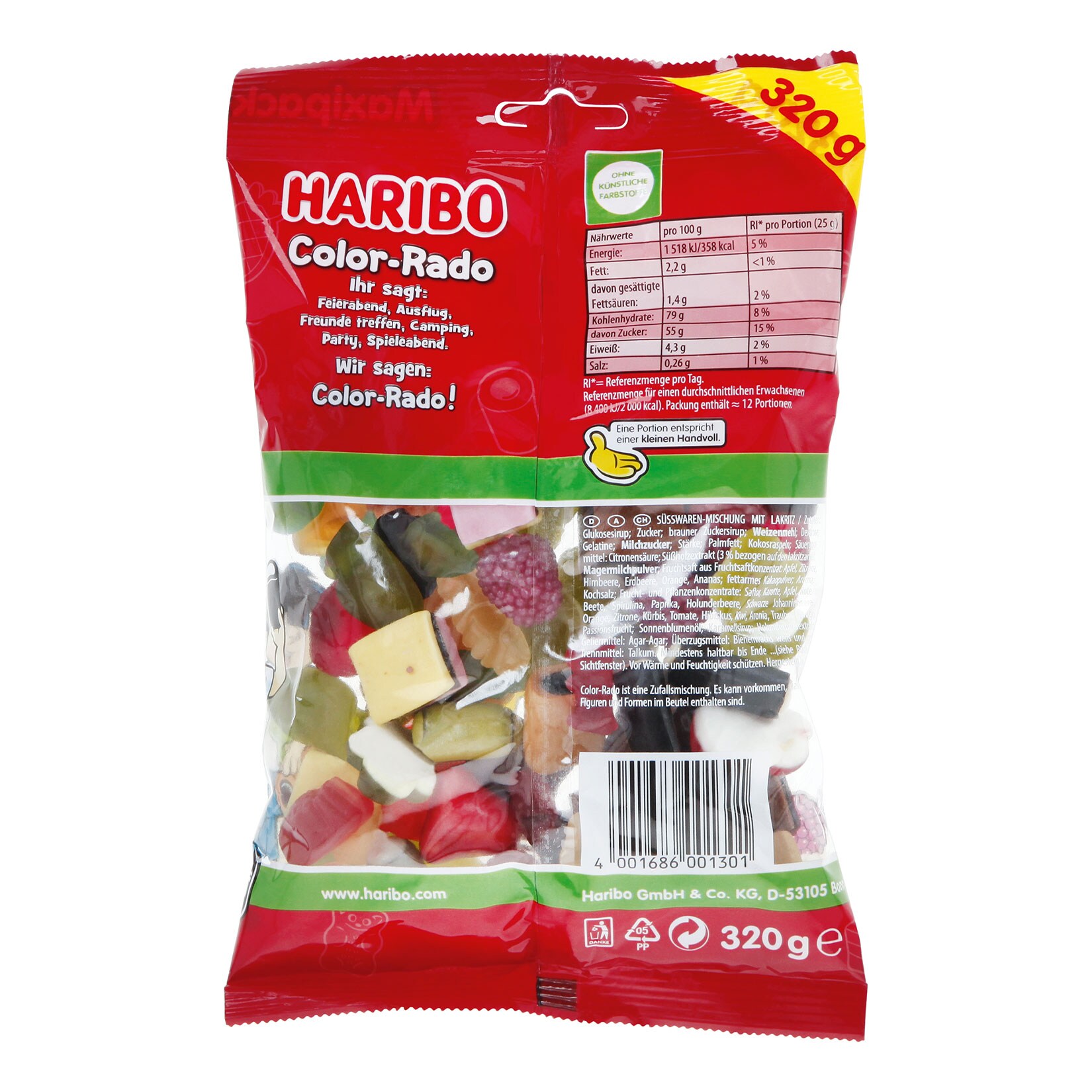 Haribo Fruchtgummi Color-Rado 320 g, 28er Pack