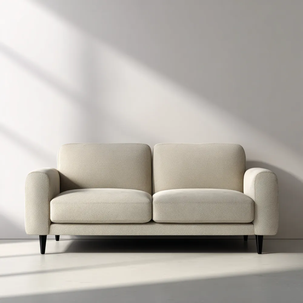 2-Sitzer-Sofa Stoffbezug 150x85x80 cm – Creme – Modernes Design