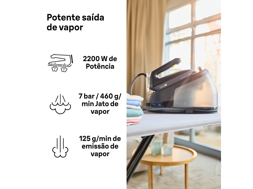 FERRO COM CALDEIRA BRAUN IS3257BK 2400W 1.8 L